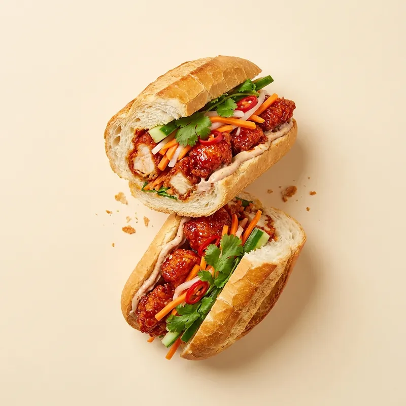 The Banh Bird — banh mi with hot chicken