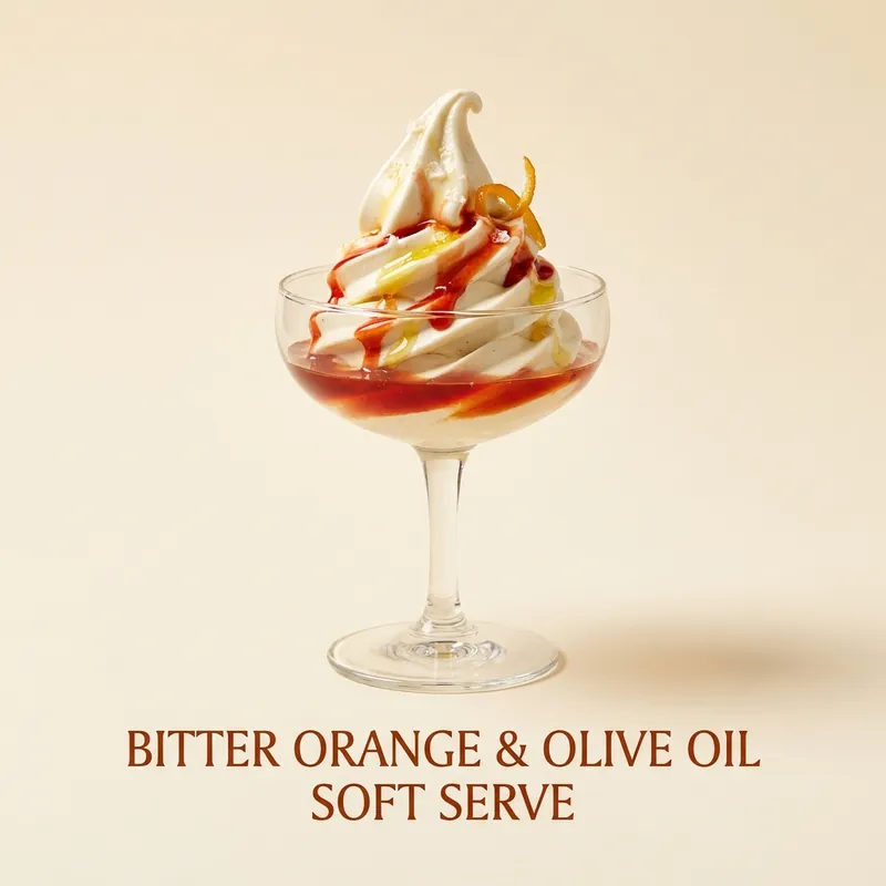 Bitter Orange & Olive Oil soft serve
