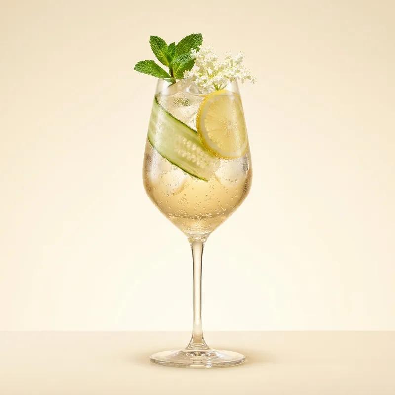 Elderflower Spritz — non-alcoholic sparkling drink