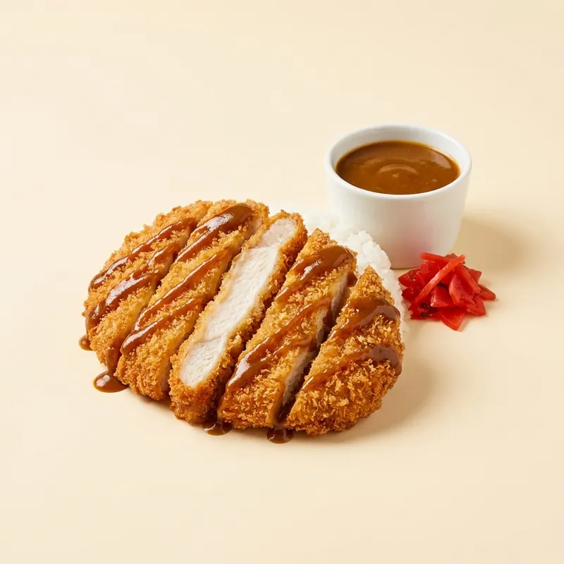 Katsu Curry Cutlet with Japanese curry stripe and dip cup