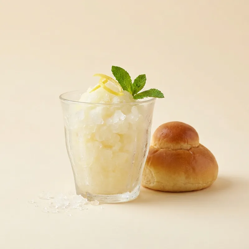 Sicilian Lemon Granita with brioche