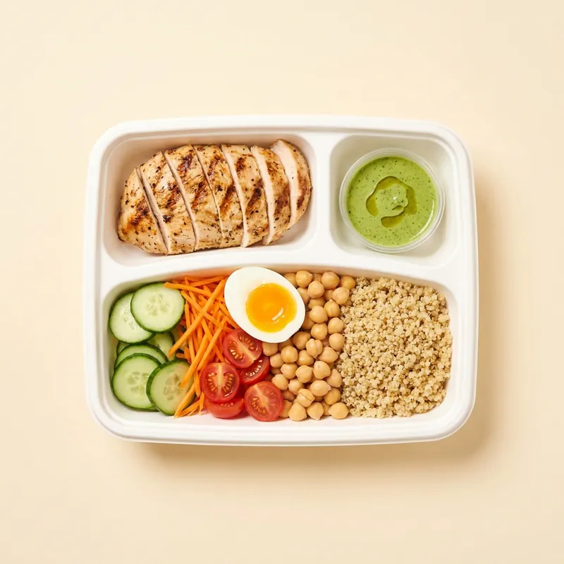 The Power Box — high-protein grilled chicken meal-prep box