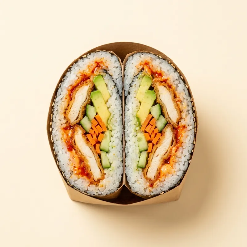 The Rollwich — sushirrito-style chicken hand roll