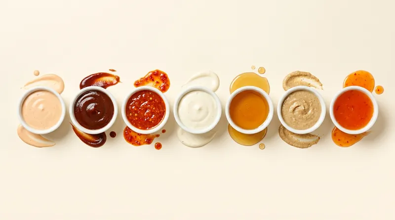 The Thickens sauces in a row