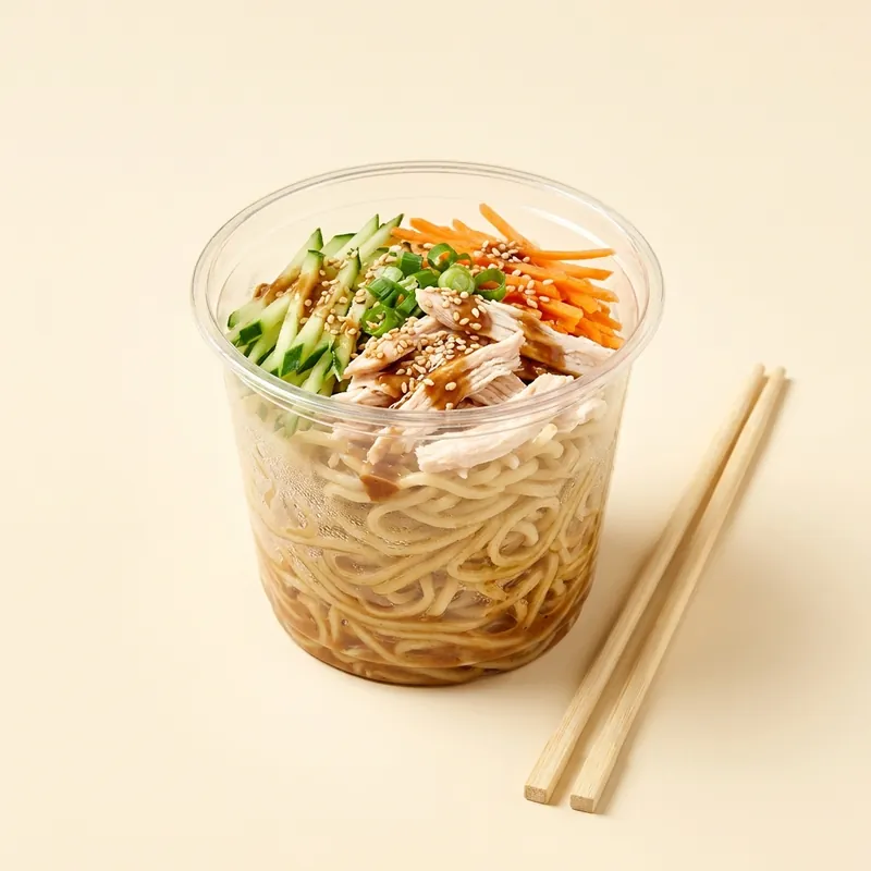 Sesame Bird Noodles — chilled sesame noodle cup